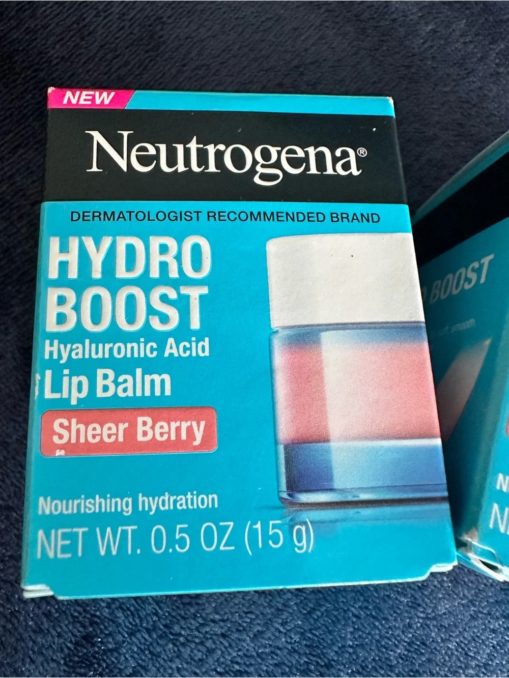 Neutrogena Hydro Boost Sheer Berry Lip Balm - Blue and Pink Packaging